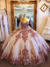 Sweetheart Applique Ball Gown Long Evening Prom Dresses, Evening Party Prom Dresses, 12153