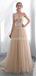 Sweetheart Champagne Applique Evening Prom Dresses, Evening Party Prom Dresses, 12026