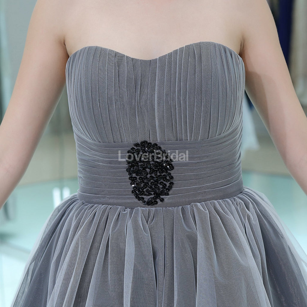 Sweetheart Grey High Low Cheap Homecoming Dresses Online, Cheap Short Prom Dresses, CM810