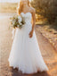 Sweetheart Lace A-line Cheap Custom Long Wedding Bridal Dresses, WD287