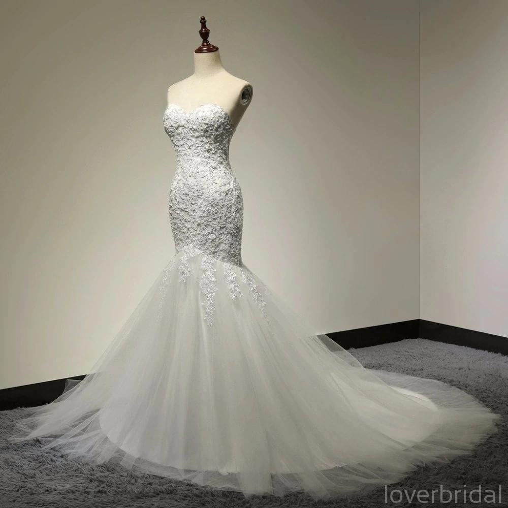 Sweetheart Lace Mermaid Cheap Wedding Dresses Online, Cheap Bridal Dresses, WD515