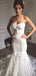 Sweetheart Mermaid Sleeveless Handmade Lace Wedding Dresses,WD761