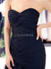 Sweetheart Navy Ruffle Mermaid Evening Prom Dresses, Evening Party Prom Dresses, 12027