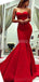 Sweetheart Red Mermaid Evening Prom Dresses, Evening Party Prom Dresses, 12268