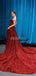 Sweetheart Red Sequin Sparkly Long Evening Prom Dresses, Evening Party Prom Dresses, 12231