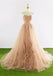 Sweetheart Tulle Hand Made Flower A-line Cheap Evening Prom Dresses, Sweet 16 Dresses, 17493