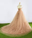 Sweetheart Tulle Hand Made Flower A-line Cheap Evening Prom Dresses, Sweet 16 Dresses, 17493