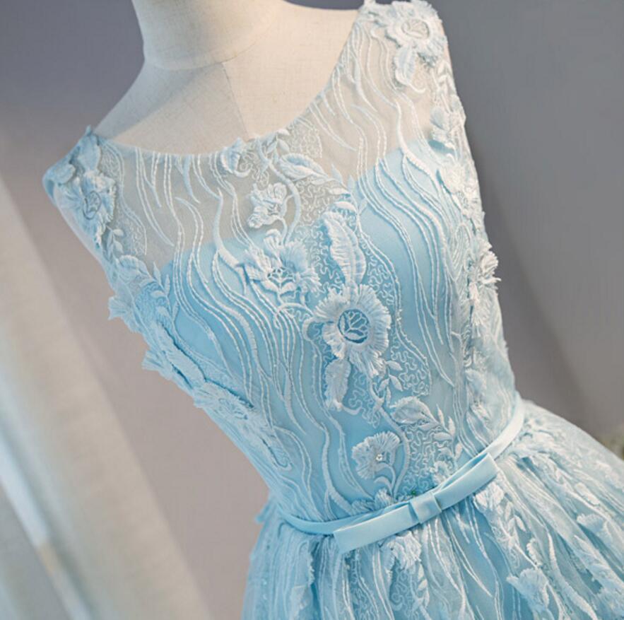 Tiffany Blue Open back Lace Cute Homecoming Prom Dresses, Affordable Short Party Prom Dresses, Perfect Homecoming Dresses, CM313