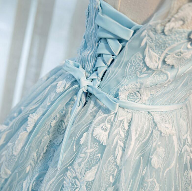 Tiffany Blue Open back Lace Cute Homecoming Prom Dresses, Affordable Short Party Prom Dresses, Perfect Homecoming Dresses, CM313