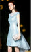 Tiffany Blue Sequin Cap-Sleeves Cheap Homecoming Dresses Online, Cheap Short Prom Dresses, CM765