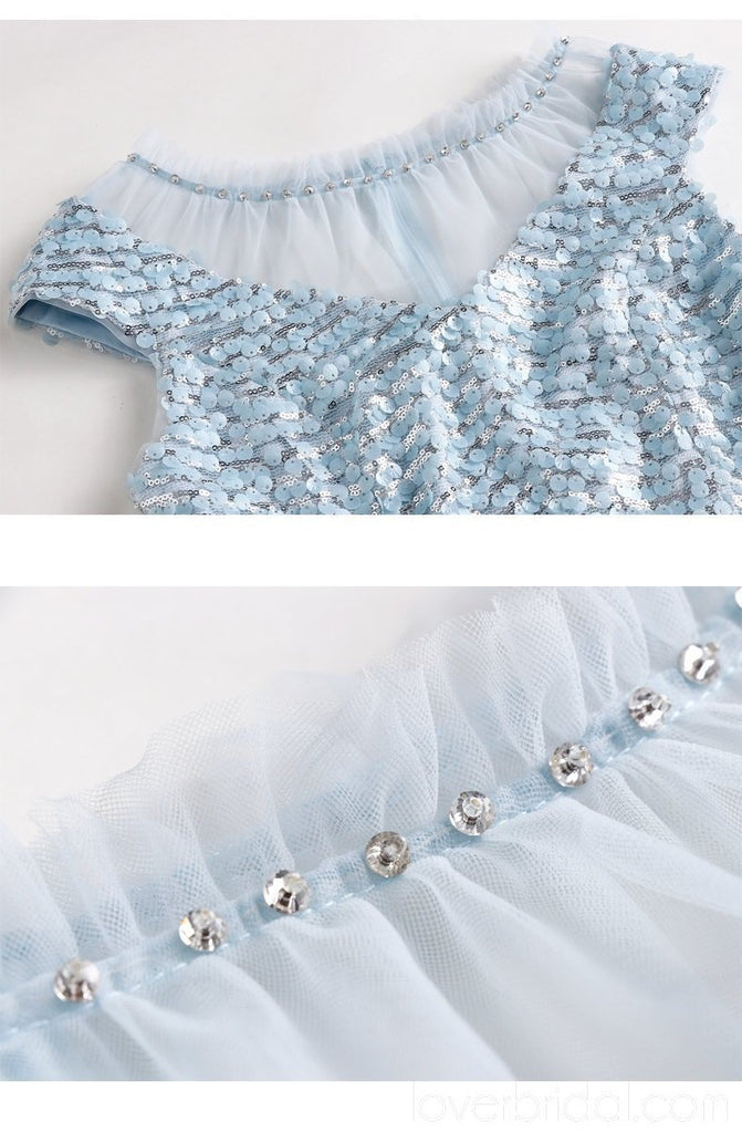 Tiffany Blue Sequin Cap-Sleeves Cheap Homecoming Dresses Online, Cheap Short Prom Dresses, CM765