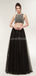 Two Pieces Black Tulle Evening Prom Dresses, Evening Party Prom Dresses, 12023