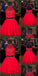 Two Pieces Red Homecoming Dresses,Cheap Short Prom Dresses,CM900