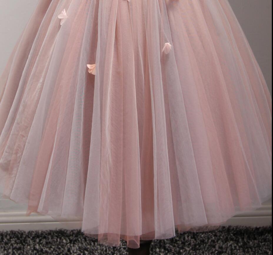 Two Strapless V Neckline Blush Pink Beaded Homecoming Prom Dresses, Affordable Short Party Corset Back Prom Dresses, Perfect Homecoming Dresses, CM226