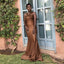 Unique Brown Mermaid Cheap Long Bridesmaid Dresses Online,WG1449