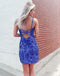 Unique Design Blue Short Homecoming Dresses,Cheap Short Prom Dresses,CM940