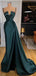 Unique Green Sheath Spaghetti Straps V-neck Cheap Long Prom Dresses,12842