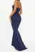 Unique Royal Blue Mermaid Halter Cheap Long Bridesmaid Dresses,WG1289