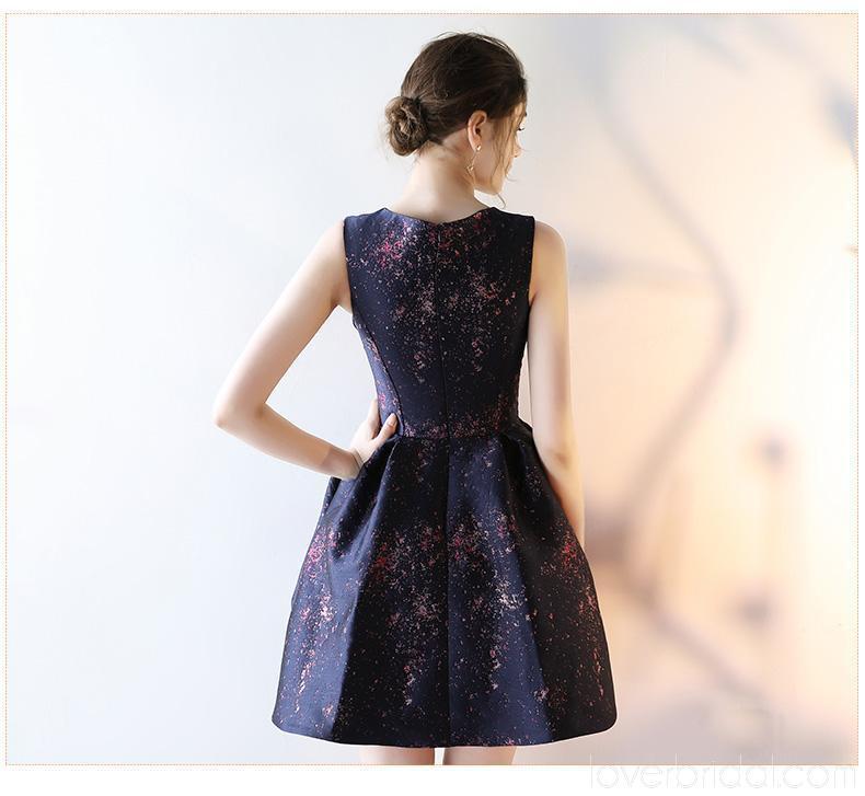 Unique Simple Navy Cheap Homecoming Dresses Online, Cheap Short Prom Dresses, CM793