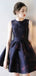 Unique Simple Navy Cheap Homecoming Dresses Online, Cheap Short Prom Dresses, CM793