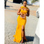 Unique Yellow Mermaid Cheap Long Bridesmaid Dresses Online,WG1456