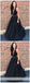 V Neck A line Black Rhinestone  Tulle Cheap Evening Prom Dresses, Sweet 16 Dresses, 18300