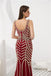 V Neck Beaded Mermaid Sexy Evening Prom Dresses, Evening Party Prom Dresses, 12085