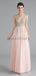 V Neck Chiffon Heavily Beaded Pink Evening Prom Dresses, Evening Party Prom Dresses, 12122