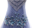 V Neck Dusty Blue Beaded A-line Long Evening Prom Dresses, 17620