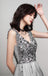 V Neck Grey Sequin Beaded Cheap Homecoming Dresses Online, Cheap Short Prom Dresses, CM763