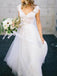V Neck Lace Cap Sleeves Cheap Custom Long Wedding Bridal Dresses, WD289