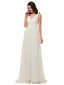 V Neck Lace Cheap Boho Wedding Dresses, Cheap Wedding Gown, WD708