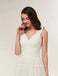 V Neck Lace Cheap Boho Wedding Dresses, Cheap Wedding Gown, WD708