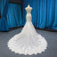 V Neck Lace Mermaid Wedding Dresses, Cheap Wedding Gown, WD721