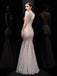 V Neck Rose Gold V Neck Mermaid Long Evening Prom Dresses, Evening Party Prom Dresses, 12322