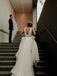 V Neck See Through Cheap Wedding Dresses, Cheap Wedding Gown, WD691