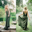 V Neck Spaghetti Straps Green Cheap Bridesmaid Dresses Online, WG763