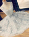 V Neckline Gray Lace Cute Short Homecoming Prom Dresses, Affordable Short Party Prom Sweet 16 Dresses, Perfect Homecoming Cocktail Dresses, CM361