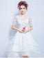 White Half Sleeves Short Homecoming Dresses,Cheap Short Prom Dresses,CM926