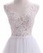 White Side Zipper Two Straps Scoop Neckline Lace A line Wedding Bridal Dresses, Custom Made Wedding Dresses, Affordable Wedding Bridal Gowns, WD252