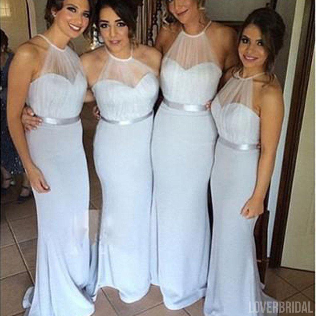 Women Sexy Mermaid Halter Seen Through Top Sweet Heart Fashion Long Wedding Guest Dresses for Mother of Bride, WG132